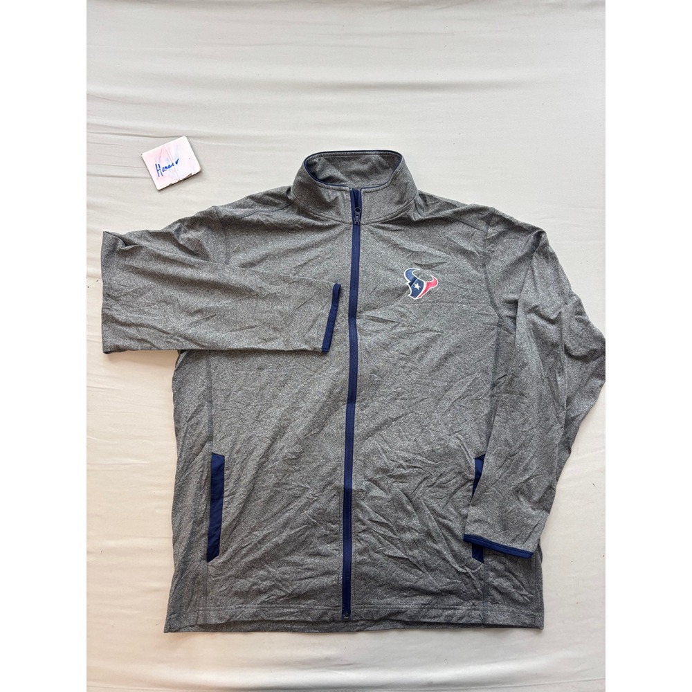 Sport-Tek Houston Texans Bud Light Full Zip Jacket Mens XL Gray NFL Football